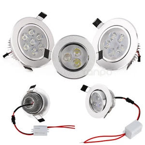 1X 4X Dimmable 3W 5W 7W 9W 12W 15W 18W LED Recessed Ceiling Down Light Lamps - Picture 1 of 19
