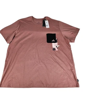 Adidas Rosa Bolsillo Elevado Gráfico Camiseta Para Hombre Talla 2XL Algodón Jersey Camisa Foto 1 de 4