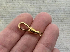 Gold Plated Dog Clip Swivel Clasp - originally from a pocket watch albert chain - Picture 1 of 7