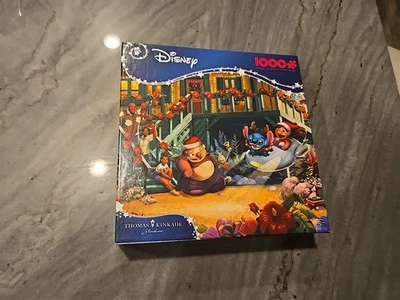 Quebra-cabeça Thomas Kinkade Lilo e Stitch Aloha Natal 1000 Novo Ceaco Disney - Imagem 1 de 4