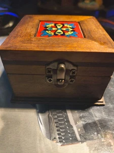 Wood box from Monterey Mexico - Picture 1 of 5