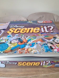 Disney Scene It Deluxe Edition Board Game Metal Tin DVD Bonus Trivia Complete - Picture 1 of 15