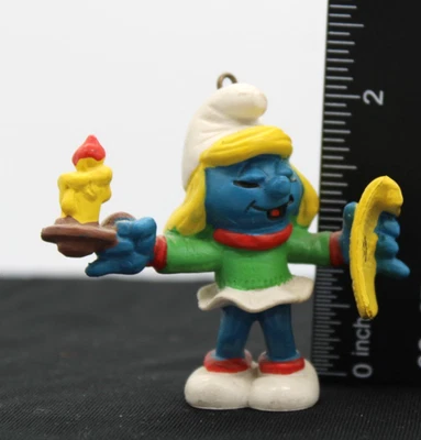 Pitufina Caroler Pitufo 51909 Adorno de Navidad De Colección PVC Juguete Figura Schleich Foto 1 de 4