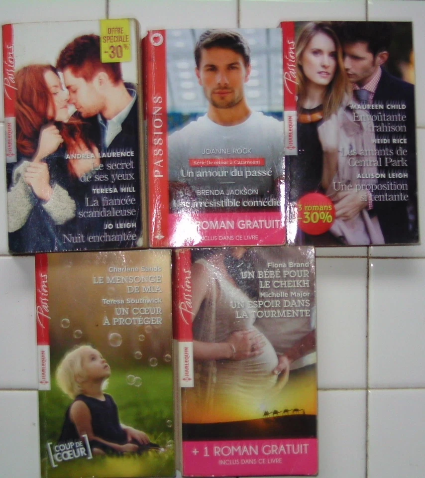 Lot de 5 livres Harlequin Passion 14 romans - Photo 1/1