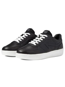 RAG & BONE Womens Black Retro Court Toe Platform Leather Sneakers Shoes 37.5 - Picture 1 of 3