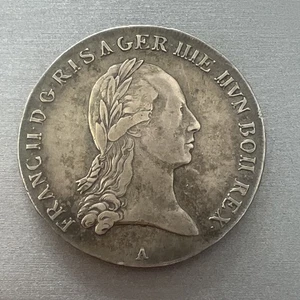 1796A Austria 1 Thaler Franz II Silver Coin. #1347 - Picture 1 of 4