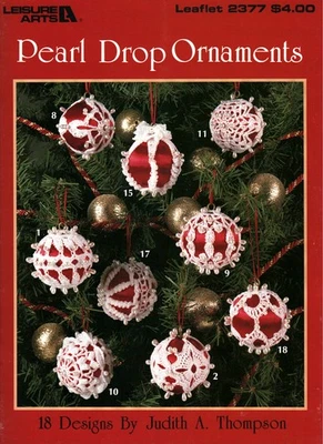 Pearl Drop Ornaments | Leisure Arts 2377 - Image 1 of 2