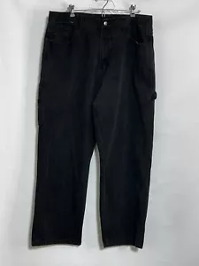 Craftsman Pants Mens 40X30 Black Carpenter Straight Leg Canvas Outdoor Workwear - Picture 1 of 9