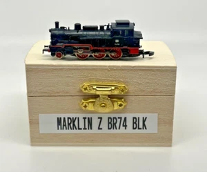 Z Scale Marklin Black BR74 Steam Locomotive Custom Wood Case - Picture 1 of 11