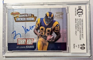 1999 Torry Holt Bowman's Best Rookie Locker Room Autograph #RA5 BCCG 10! RAMS - Picture 1 of 2