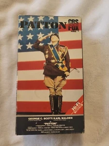 PATTON CBS FOX VIDEO VHS Hi-Fi Stereo George C Scott 1986 Rare Copy - Foto 1 di 7