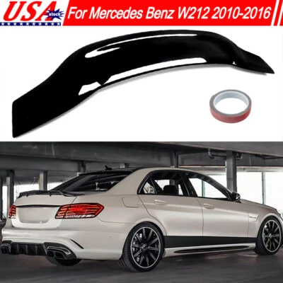 Highkick Trunk Spoiler Wing Lip Gloss Black For Mercedes Benz W212 E63 2010-2016 - Image 1 of 4
