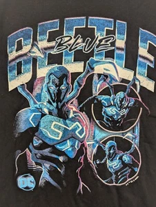 New: BLUE BEETLE, DC Comics Graphic Black T-shirt - Picture 1 of 2
