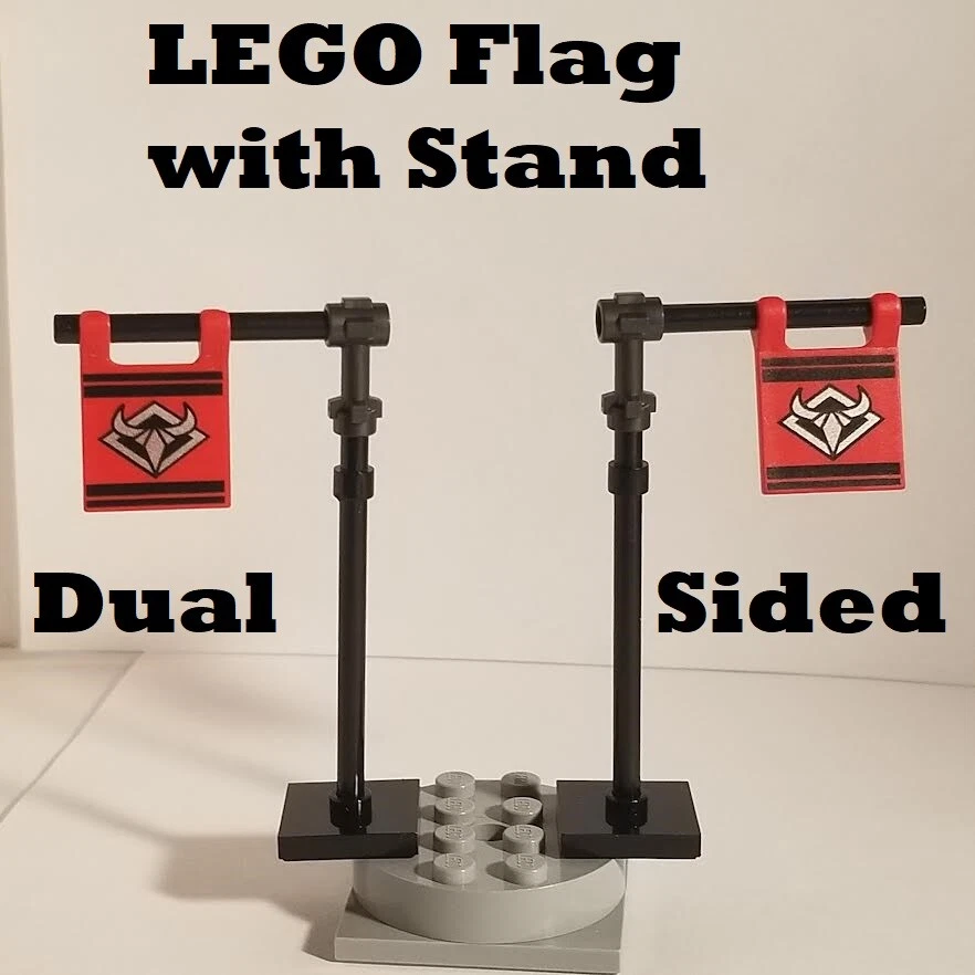 LEGO Minifigura Bandera Ganado Calavera Vaca Impresa 2x2 Plata Cabeza de Toro Diamante Novelo Foto 1 de 1