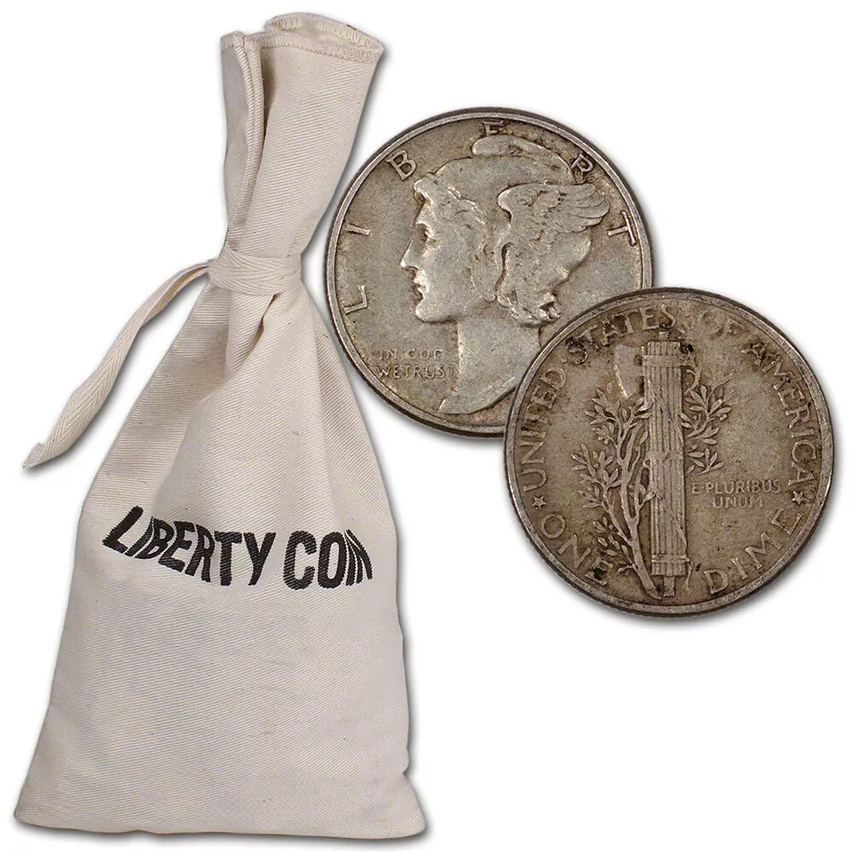 90% Silver Mercury Dimes - $50 Face Value Bag - Image 1 of 1