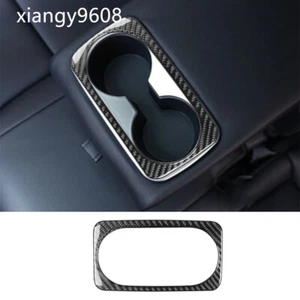 Portavasos de agua trasero interior de fibra de carbono suave para Kia Stinger 2019-23 - Imagen 1 de 15