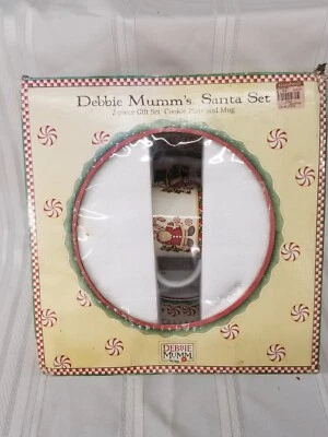 Debbie Mumm's Santa Set 2 piece cookie plate and mug set Christmas - Image 1 of 3
