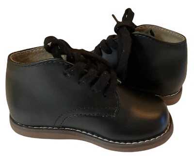 Botas con cordones Footmates para niño "Todd" negras - talla 4 medianas Foto 1 de 4