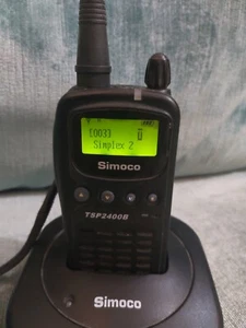 Simoco UHF FM Transceiver Model TSP2400B with charging stand - Picture 1 of 7