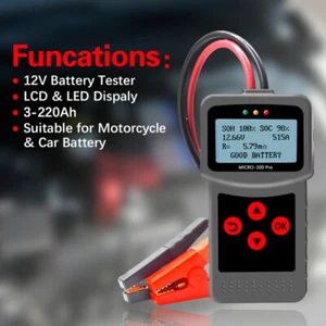 12V/24V Auto Batterietester Micro-200 PRO KFZ Diagnosegerät Akku Testgerät USB - Picture 1 of 6