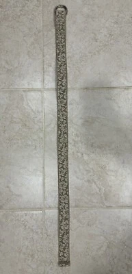 Cinto floral anel D bege branco - Imagem 1 de 3