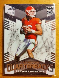 TREVOR LAWRENCE CLEMSON 2021 LEAF ULTIMATE #48/99 JAGUARS  RC ROOKIE CARD MINT - Picture 1 of 3
