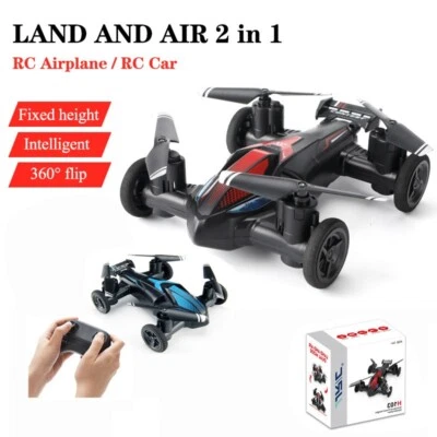 4Axis 2.4G RC Airplane JJRC Land-Air Mini Drone Plane Aircraft Dual-Mode/Car Toy - Image 1 of 4