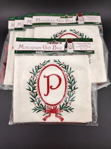 Weihnachten Monogramm Geschenktüten Ganz hält Weinflaschen und mehr 6" x 14" Menge 5 - Bild 1 von 6