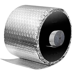 Spiral Pipe Wrap Bubble Film Insulation 6 x 25' with Silicone and Aluminum Foil
