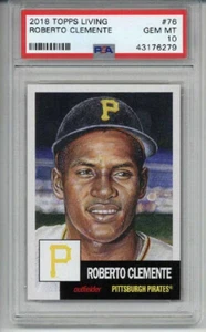2018 TOPPS LIVING #320 ROBERTO CLEMENTE PITTSBURGH PIRATES PSA 10 LOW POP RARE - Picture 1 of 2