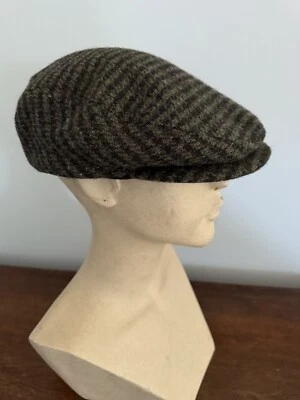 ESTADO PERFEITO L.L. Boné de condução Bean Harris Tweed Houndstooth lã xadrez Gore Tex tamanho G - Imagem 1 de 4