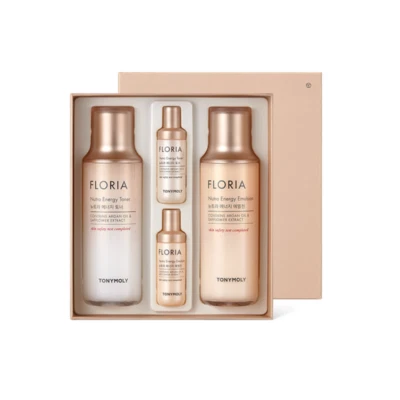 TONYMOLY Floria Nutra Energy Skin care Set Toner & Emulsion Moisturizing Korea - Image 1 of 3