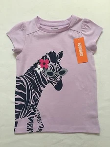 NWT Gymboree Mix 'n' Match Lavender Cotton Glitter Zebra Tee Top Shirt XS 4 4T - Picture 1 of 5