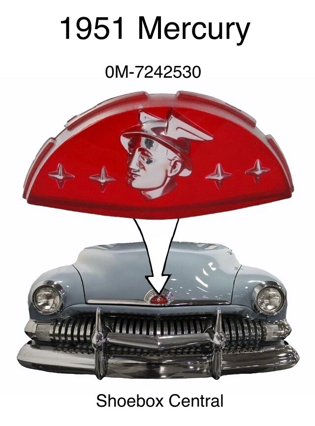 Mercury Hood 1951 emblema adorno medallón insignia inserción Foto 1 de 4