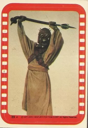1977 TOPPS STAR WARS SERIES 4 STICKERS #39 TUSKEN EXC COND - Image 1 of 1