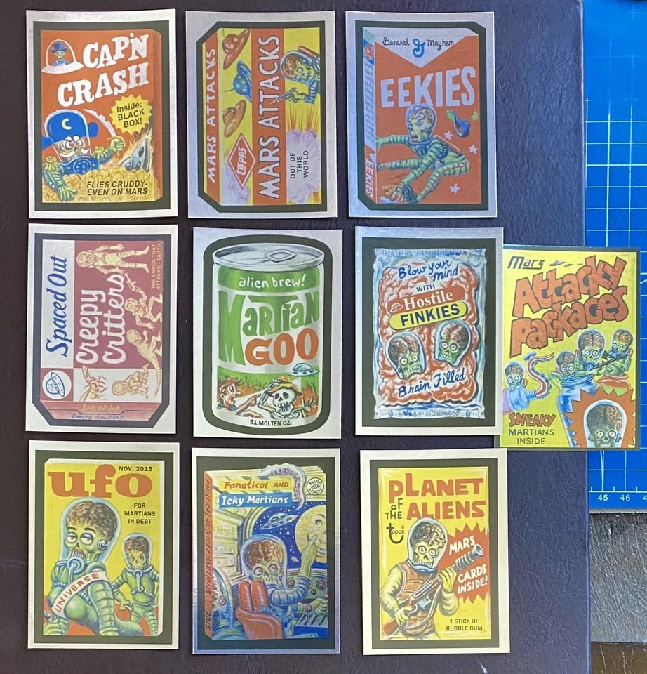 2016 Topps Mars Attacks ATTACKY PACKAGES Wacky Packages 1st Chase FOIL Set - Image 1 of 2