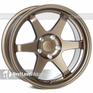 9SIX9 SIX-1 17X9 5x114.3 +35 MATTE BRONZE TE37 STYLE WHEEL RIM CONCAVE JDM - Picture 1 of 9