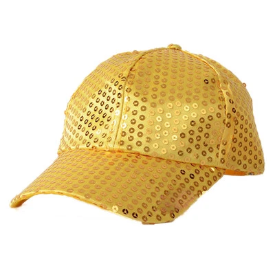 Unisex Shining Sequin Baseball Hat Sequined Glitter Dance Party Cap Clubwear - Image 1 of 4