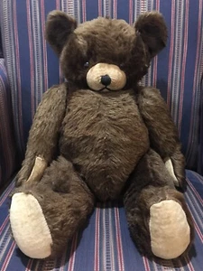 Vintage 1940’s 22” Knickerbocker? Brown Teddy Bear Jointed Arms & Legs - Picture 1 of 10