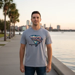 Camiseta Charleston SC Skyline Gráfica Gris Ropa Freakshow Nueva Varias Tallas - Imagen 1 de 5