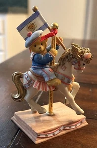 Cherished Teddies “Patriotic Boy/Horse Carousel Figurine” Enesco #505552 - Picture 1 of 4