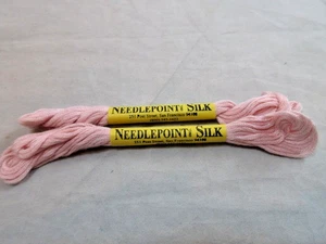 Needlepoint Silk Inc. Lot of 2 Bright Rose Pink 100% Pure Chinese Silk NEW  B138 - Picture 1 of 2