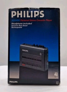 Vintage Philips Stereo Cassette Tape Player AQ6496 Boxed Walkman - Tested - Picture 1 of 16