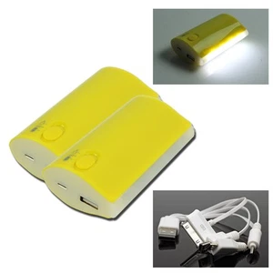 2 5200MAH POWER BATTERY CHARGER MICRO USB YELLOW NOKIA LUMIA 1020 920 OPTIMUS G2 - Photo 1 sur 1