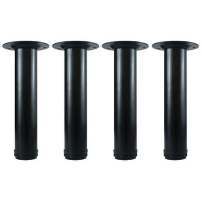 Juego de 4 patas de repuesto ajustables de metal negro para muebles de 10 pulgadas Foto 1 de 4