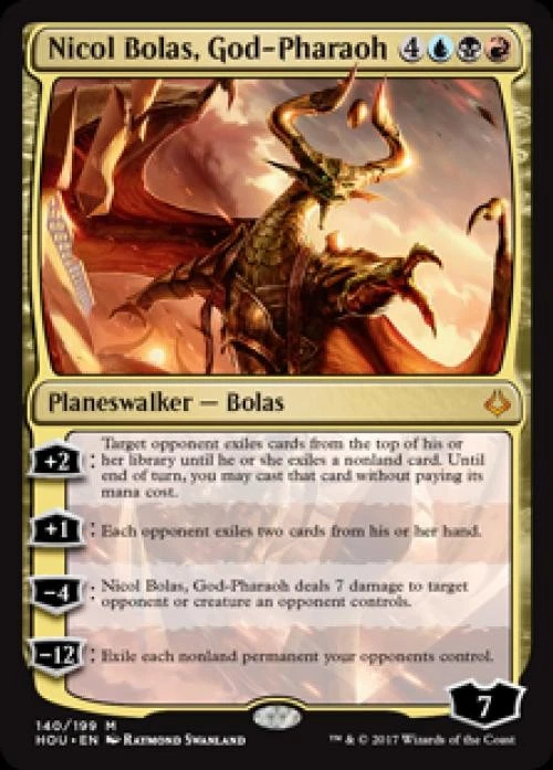 Nicol Bolas, God-Pharaoh - Medium Play MTG Hour of Devastation - Image 1 of 1