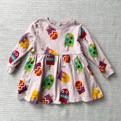 Stella McCartney Kids Girls Pink Ice Lollies Multicolored Popsicle Dress 4 Years - Image 1 of 4