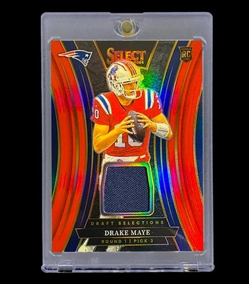 DRAKE MAYE ROOKIE RED JERSEY REFRATOR RARO INSERÇÃO SP PRÊMIO NÃO AUTOMÁTICO - PATRIOTAS - Imagem 1 de 4