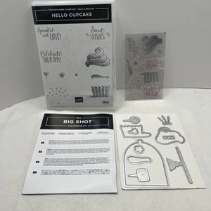 Stampin Up HELLO CUPCAKE Stamp Set Bundle With Call Me Cupcake DIES Lot - Picture 1 of 10