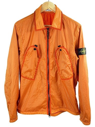 Giacca a vento leggera Stone Island nylon arancione taglia M #EG ADA